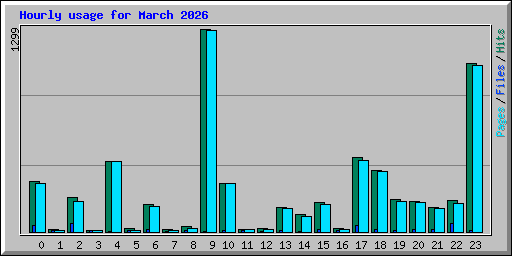 Hourly usage for March 2026