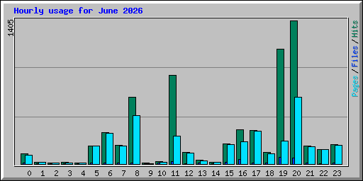 Hourly usage for June 2026