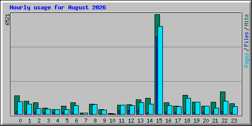 Hourly usage for August 2026